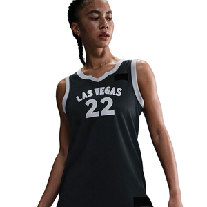 Camiseta de baloncesto para mujer 22, sin mangas, con cuello en V, que absorbe la humedad, poliéster, ajuste atlético, para todas las estaciones - Product Image 2