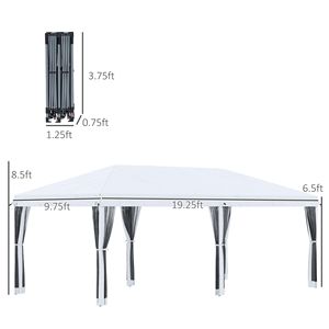 Tenda Pop-up 10x20 per Esterni, Riparo Solare Istantaneo con 6 Pareti Laterali in Rete per Feste, Eventi, Matrimoni, Giardino e Spiaggia - Product Image 3