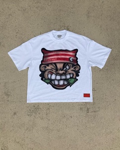 Custom Printed Front Men's Plus Size 100% Cotton T-Shirt High Street Style Breathable Comfortable Anti-Pilling Eco-Friendly - Product Image 1
