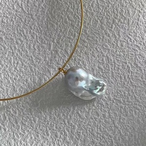 Collier en perles d'eau douce baroques dorées, style luxueux et séduisant à la française, collier bus pour femmes, collier bus design - Product Image 1