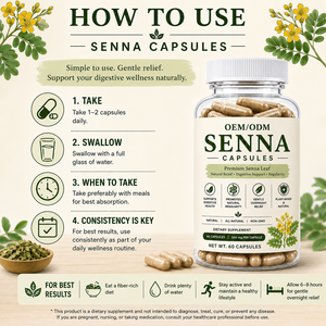 Cápsulas de Senna Premium 500mg, Suplemento Natural de Hoja de Senna, Fórmula Herbal para el Bienestar Digestivo y la Salud del Colon - Product Image 3