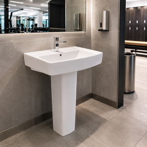 Modern Eco-Friendly Pedestal Sink <b>Set</b> Lever Faucet Handle 5-Year Warranty Office Hotel Hospital Villa Apartment Washrooms Osis - Product Image 4