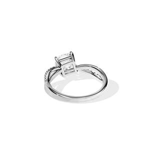 14k Gold plated Diamond Engagement Ring Round Brilliant Cut Prong Setting Women's floral Style Fine Jewelry - Product Image 5