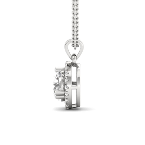 Colgante Solitario con Diamante Cultivado en Laboratorio con Corte Redondo CVD, Aura Celestial, Joyería Clásica Elegante, Regalo para Mujer - Product Image 3