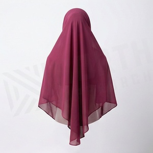 Hiyab de Chifón de Color Sólido para Mujer, Transpirable, para Uso Diario, Pañuelo Islámico - Product Image 2
