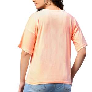 Camiseta Gráfica Oversize Personalizada para Mujer, Estampado de Playa de Verano, Algodón, Ajuste Holgado, Estilo Casual Urbano, Venta al por Mayor OEM - Product Image 3