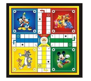 Jeu de société à thème dessin animé avec échecs, serpents et échelles, et jeu Mickey Mouse, pièces en plastique pour enfants - Product Image 3