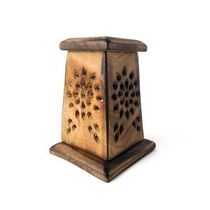 Quemador de Aromas Árabes, Quemador de Incienso de Madera Hecho a Mano, Difusor Aromático de Sándalo, Diseño Floral, Soporte Decorativo para Todas las Estaciones - Product Image 1