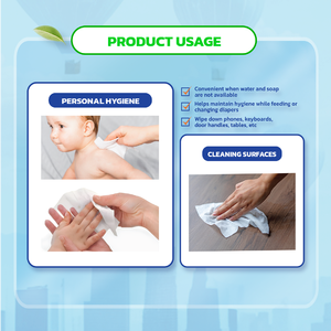 Lingettes écologiques Kawaii en herbe de citronnelle naturelle, paquet de 20, emballées individuellement, extra douces, antibactériennes, sûres pour le nettoyage domestique - Product Image 5
