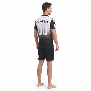 Ensemble de maillot de football pour homme Hawk Eye, col en V, manches courtes, couleur dégradée, polyester, coupe athlétique - Product Image 6