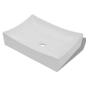 Lavabo in ceramica da bagno bianco lucido, - Product Image 2