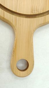 Plateau à pizza en bambou, plateau à pizza rond en bois, plateau à pizza réutilisable en bambou naturel pour restaurant, maison, cuisine - Product Image 4