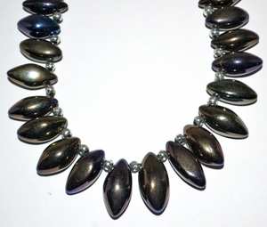 Cuentas sueltas de espinela negra natural en forma de arroz, lisas, para la fabricación de joyería, venta al por mayor. - Product Image 1