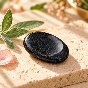 หินออบซิเดียนขัดเงาทรงรี SoulWise สีดำ เรียบเนียน ธรรมชาติ จากมณฑลมหาราษฏระ - Product Image 5