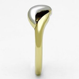 TK1089 Two-Tone IP Gold (Ion Plating) Stainless Steel <b>Ring</b> Dishes & <b>Plates</b> Product Category No Stone - Product Image 4