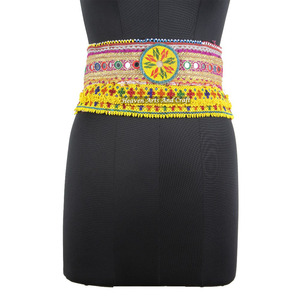 Vintage Belt Belly Dance Bead Afghani Traditional Waist Belt Kuchi Tribal BB011 <b>Old</b> Banjara Real Vintage Handmade Beaded Belts - Product Image 1
