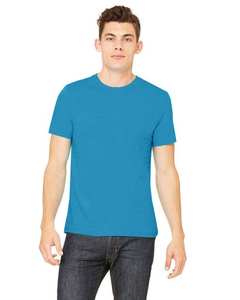 T-shirt en toile de coton streetwear écologique uni pour homme, léger, doux, col rond, décontracté, basique, pour un usage quotidien, vente en gros aux États-Unis - Product Image 3