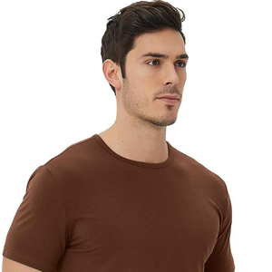 T-shirt de sport tricoté à manches classiques pour homme, haut d'entraînement bicolore, coupe ajustée, séchage rapide, respirant, vêtement athlétique - Product Image 6