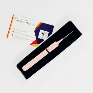 Customizable Private Label Stainless Steel Eyelash Tweezers Strong Hold <b>Fiber</b> Tip Straight Volume Extensions Sustainable <b>Product</b> - Product Image 2