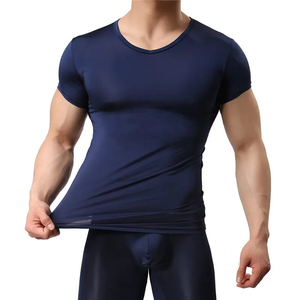 Sous-vêtements pour hommes personnalisés, logo personnalisé, respirant, OEM/ODM, t-shirt sous-vêtement pour hommes toutes saisons - Product Image 3