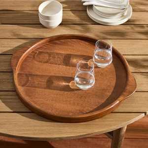 Wholesale Price ARIF HANDICRAFT Acacia Wood Handcrafted Modern Luxury Rectangle Serving Tray Dishwasher Safe <b>Mirrored</b> Finish - Product Image 4