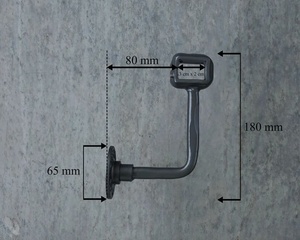 Rampe d'escalier murale en fer forgé inoxydable – Design minimaliste, résistant à la rouille - Product Image 6