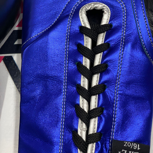 Guantes de Boxeo Personalizados de Cuero Vacuno Auténtico Azul Plateado, Sin Boxeo No Hay Vida, Para Entrenamiento y Sparring, Para Hombre, Más Vendidos - Product Image 3