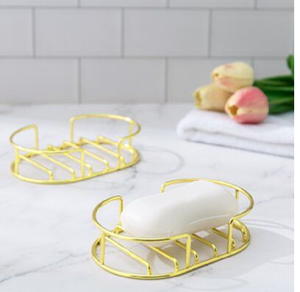 Porte-savon fonctionnel à double niveau en fil d'acier inoxydable avec fixation murale adhésive facile, disponible à prix de gros. - Product Image 4