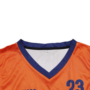 Ensemble d'uniformes de basketball personnalisés en jersey respirant à col en V sans manches, maillots de basketball personnalisés pour équipes et clubs - Product Image 4