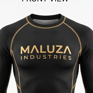 Custom Logo Unisex Short Sleeve <b>Compression</b> Rash Guard UPF 50+ Breathable Eco-Friendly Quick Dry Swim Surfing BJJ Grappling 100% - Product Image 2