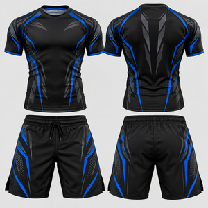 OEM Custom BJJ No Gi MMA Set Sublimation Rash Guard Fight Shorts Wholesale Sportswear - Product Image 6