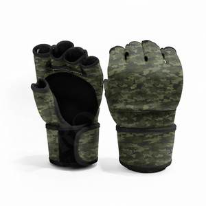 Guantes de Sparring MMA Personalizados con Estampado de Camuflaje, Guantes de Boxeo de Medio Dedo con Logotipo Personalizado para Entrenamiento y Protección en el Gimnasio - Product Image 3
