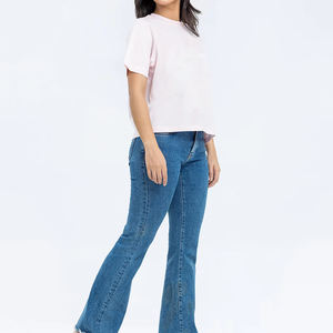 เสื้อยืดแขนยาวลำลองสำหรับผู้หญิง ใส่ได้ทุกวัน สีพื้น ผ้าฝ้าย 100% คุณภาพสูง เป็นมิตรกับสิ่งแวดล้อม แห้งเร็ว ไม่ยับ - Product Image 5