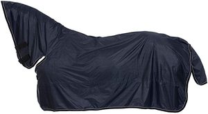 Luxury Navy 75 Waterproof <b>Rain</b> <b>Sheet</b> with Neck Cover Ripstop Shell for Riding Applications - Product Image 2