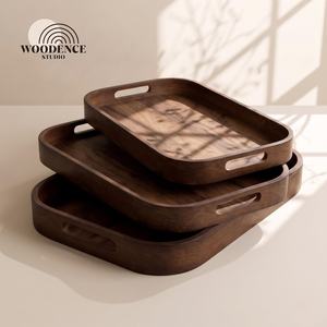 ถาดเสิร์ฟไม้หรูหราจาก Woodence Studio ดีไซน์รูปวงรีแบบมินิมอล ผลิตด้วยมือ ขัดเงาอย่างดี ทำจากไม้เนื้อแข็ง เหมาะสำหรับงานเลี้ยง - Product Image 5