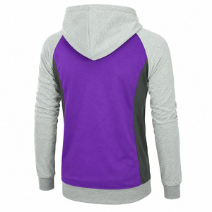 Sweat à capuche pour homme, coupe classique, patchwork tricoté, style décontracté, vêtement d'hiver, 100% coton, molleton épais - Product Image 2