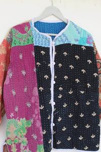 Veste Kantha vintage pour femmes Veste en patchwork Veste unique pour femmes - Product Image 5