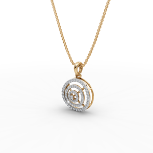 Pendentif en diamant de culture avec motif de cercles concentriques, breloques en diamant de qualité supérieure - Product Image 3