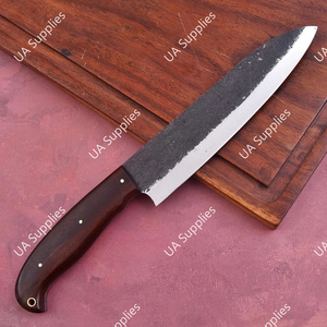 มีดทำครัวเชฟเหล็กกล้าไร้สนิมตีขึ้นรูปด้วยมือ ด้ามไม้พะยูง คมกริบ ทนทาน ขนาด 8 นิ้ว คุณภาพสูง ใช้ได้ทุกวัน รับผลิตแบบ OEM - Product Image 5