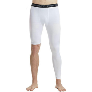 Pantalones deportivos ajustados de compresión de una sola pierna para hombre, estilo baloncesto, 1/2 pierna, capa base atlética, ropa interior. - Product Image 5