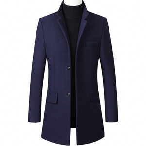 Custom Stylish fashion Uniforms Single Breasted Winter <b>Long</b> <b>Coat</b> slim Fit <b>Wool</b> Formal <b>Mens</b> Jacket - Product Image 4