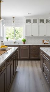 ตู้ครัวไม้เบิร์ชสีขาว สไตล์อเมริกัน ออกแบบตามสั่ง ไม้แท้สองสี แผงไม้อัดสไตล์ยุโรป ราคาโรงงาน - Product Image 4