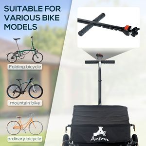 Remolque para Bicicleta con Caja Extraíble y Cubierta Impermeable, Ruedas de 16 Pulgadas para Carga y Uso General - Product Image 4