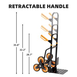 Heavy Duty Stair Climbing Hand Truck Dolly Premium Quality Cart for <b>Transporting</b> Heavy Loads - Product Image 3