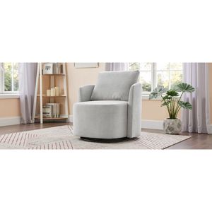 29.9 \ "grigio accento barile poltrona 360 gradi divano girevole con Design curvo per soggiorno camera da letto ufficio Hotel - Product Image 1
