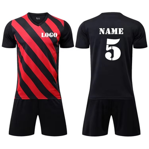 Conjuntos de Uniformes de Fútbol 100% Poliéster, Nuevo Diseño, Logotipo Personalizado, Secado Rápido, Elástico, Ligero, Antibacteriano, Para Todas las Temporadas - Product Image 6
