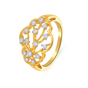 แหวนเพชร Radiant Branches ทองคำขาว 18K ดีไซน์โปร่งลายหัวใจ ประดับเพชรแล็บโกรว์ แหวนแฟชั่นสุดหรูสำหรับวันครบรอบ - Product Image 1
