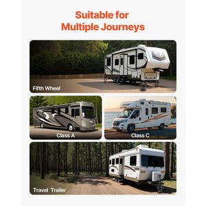 Set di 4 Cuscinetti Livellanti per Camper, Capacità 5000 Libbre, Stabilizzatori in Gomma per Rimorchio con Ampia Superficie, Accessori Esterni - Product Image 5