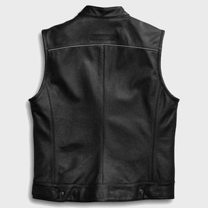 Chaleco de cuero, chaleco de cuero Harley Davidson, chaleco para motociclista, chaleco de cuero para motocicleta, chaleco para hombre - Product Image 2