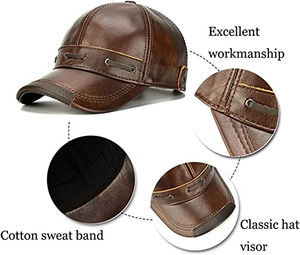 Nouvelle casquette unisexe en cuir tendance, haute qualité, quatre saisons, décontractée, logo personnalisé, respirante et imperméable, vente en gros - Product Image 3